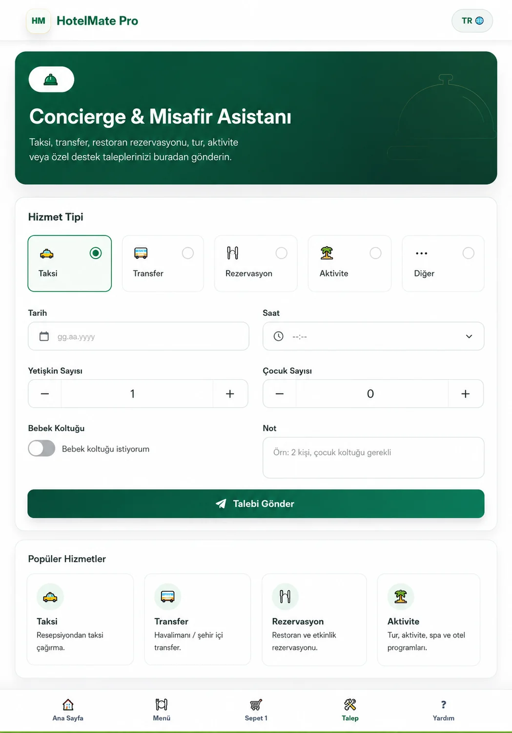 Concierge & Misafir Asistanı
